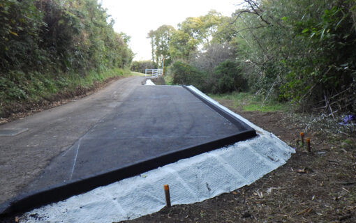 松岡西3号線待避所新設工事