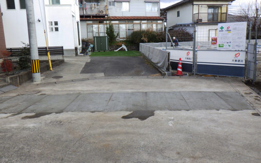 乙津森町線仮設道路接続工事